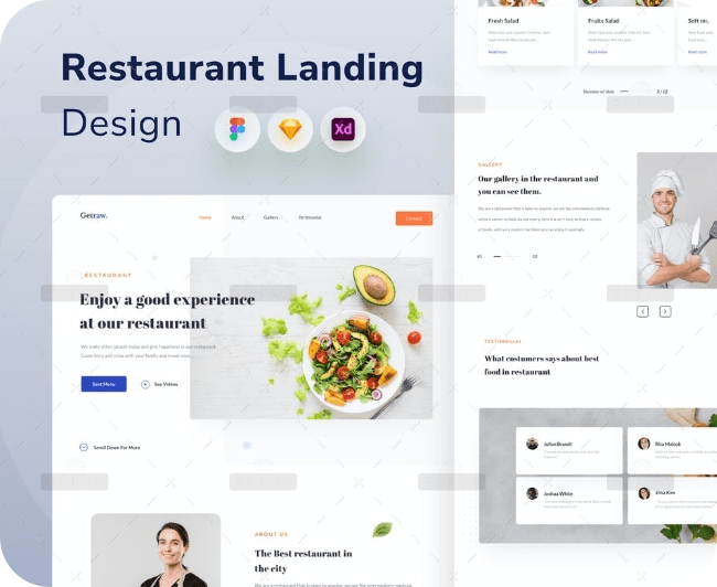Restaurant Landing page Portfolio 3 Img